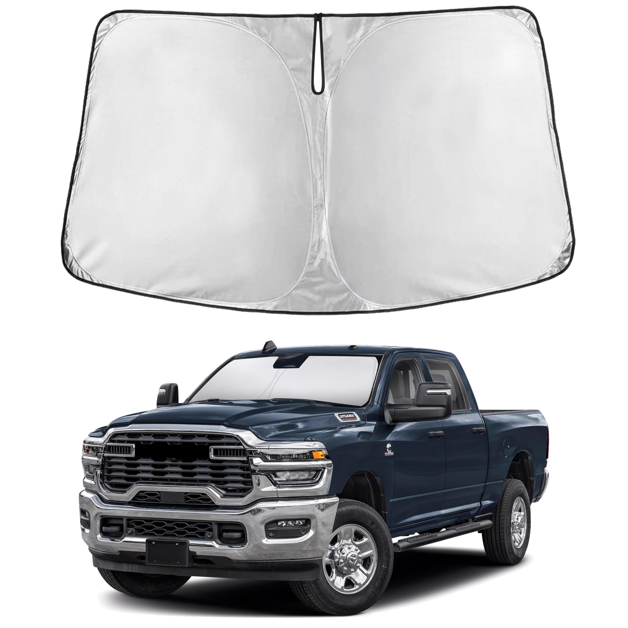 EcoNour Windshield Sunshade Compatible for Dodge Ram 2500 3500 2010-2026