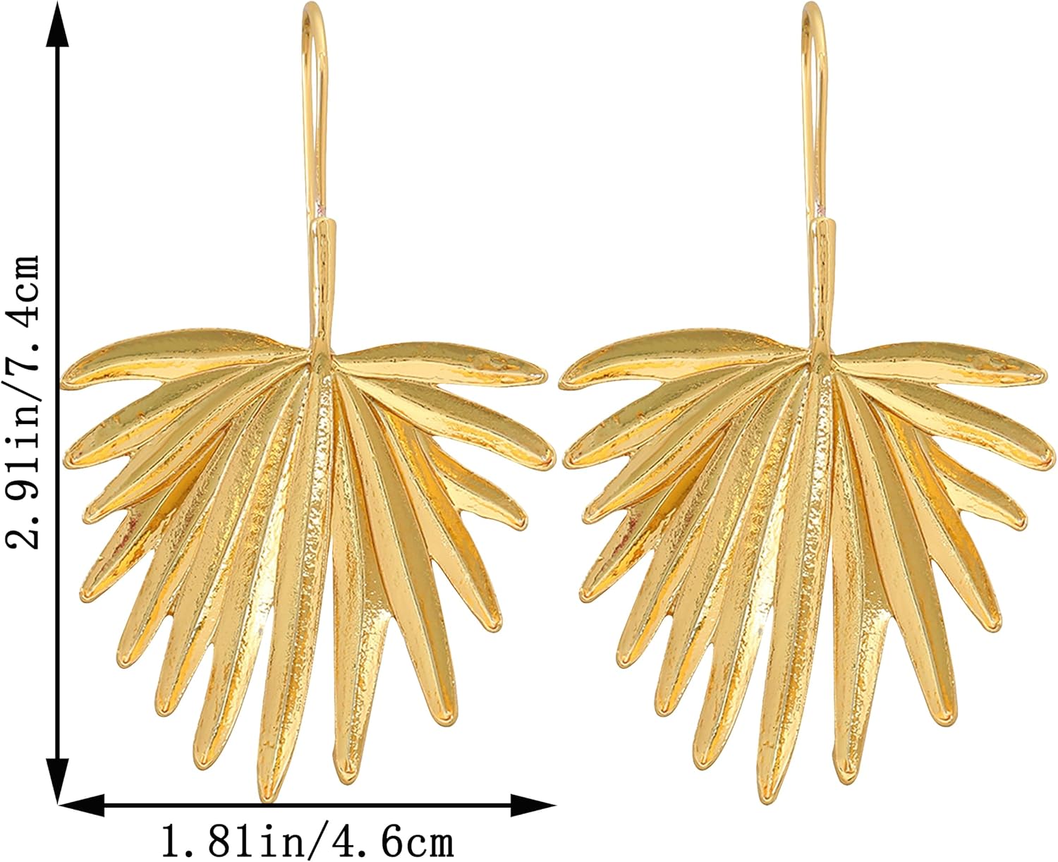 Beach Leaf Bohemian Drop Earrings Earrings Tropical Palm Tree Leaf Dangle Earrings For Women - Image 2