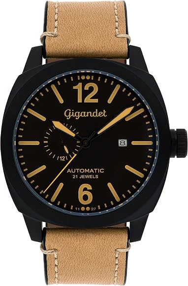 Gigandet Red Baron III Orologio Aviatore Automatico Analogico Uomo Beige  Nero G16-009 : Amazon.it: Orologi