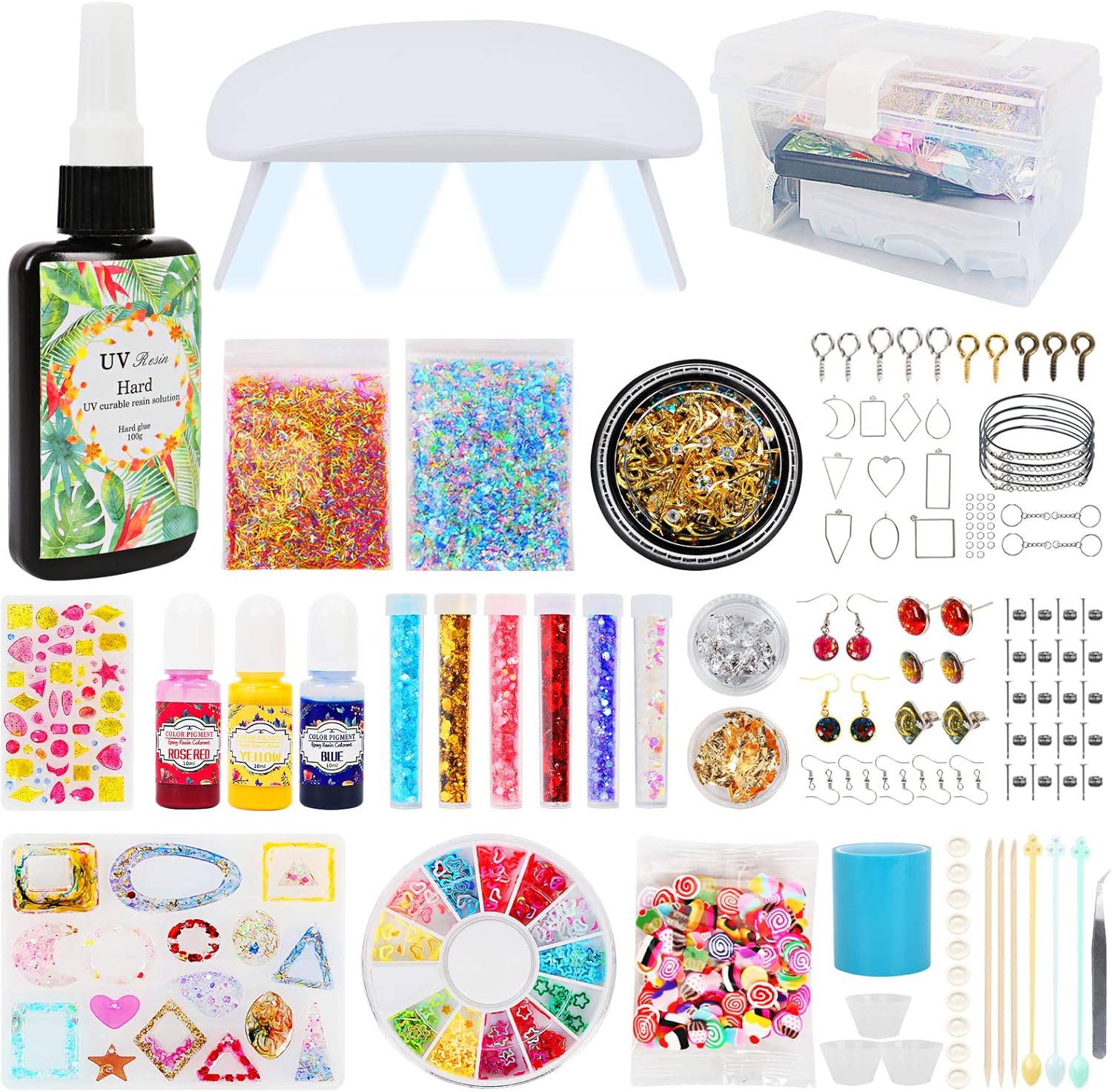 UHAPEER UV Resin Kit with Light, Epoxy Resin Kit for