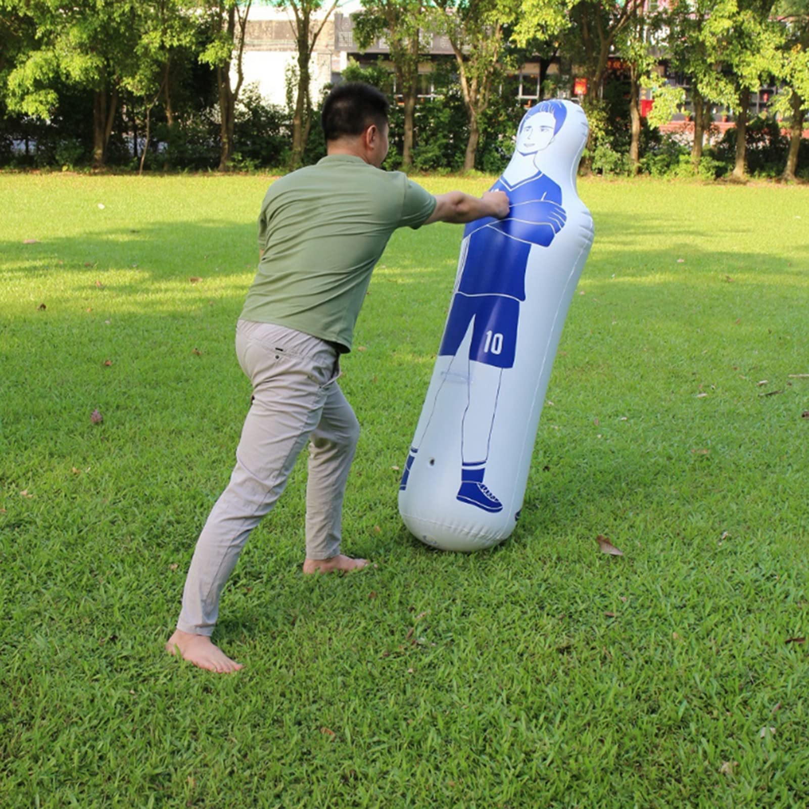 Ejoyous Mannequin de Football, Mannequins de Football Gonflables 40 X 160 Cm, Entraîneur de Football, Gardien de But, équipement D'Entraînement de Gardien de But