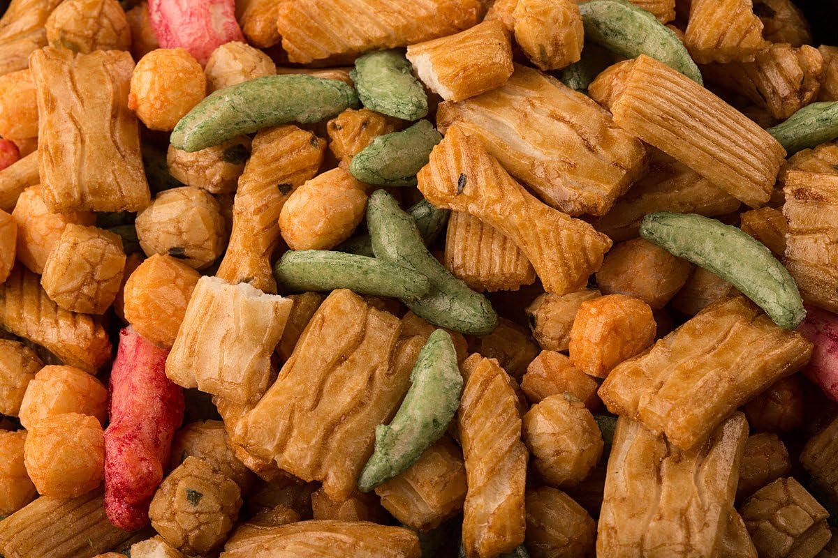 Rice Crackers & Coated Peanuts - 450G Always Fresh Japanese Crackers