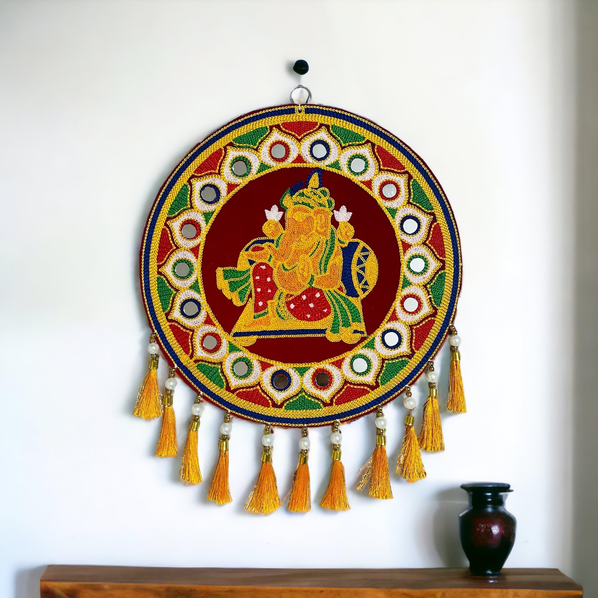 Hanumante Enterprise Traditional Wall Decor Ornament for Home Decor/Wall Hanging for Entrance (Rnd-Gny07)