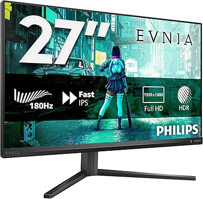 Philips 27M2N3200AM - Monitor da gioco Full HD da 27 pollici, 180 Hz, 1ms GtG, F