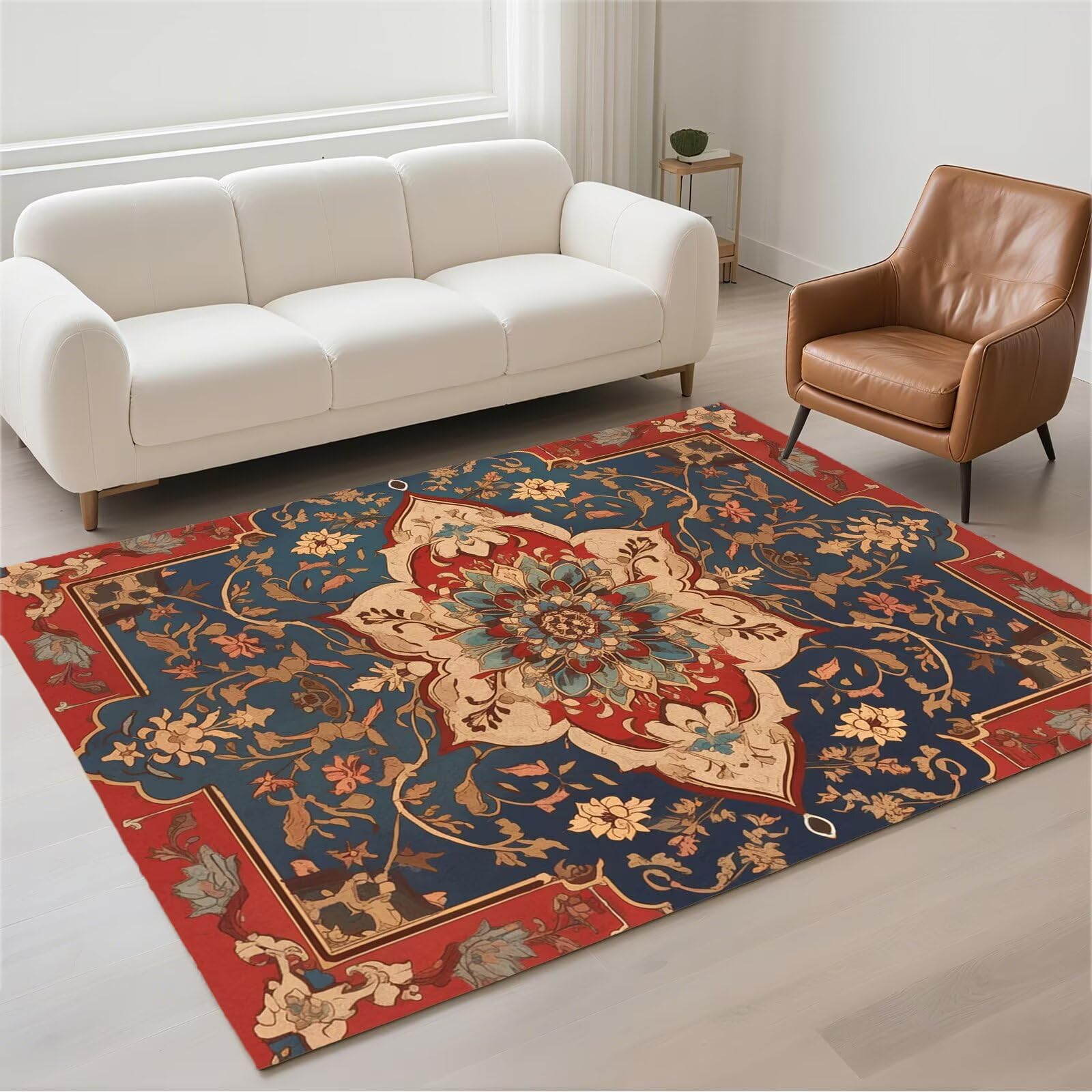 Tapis de salon 160x230cm lavable fini les glissades dans l'entrée