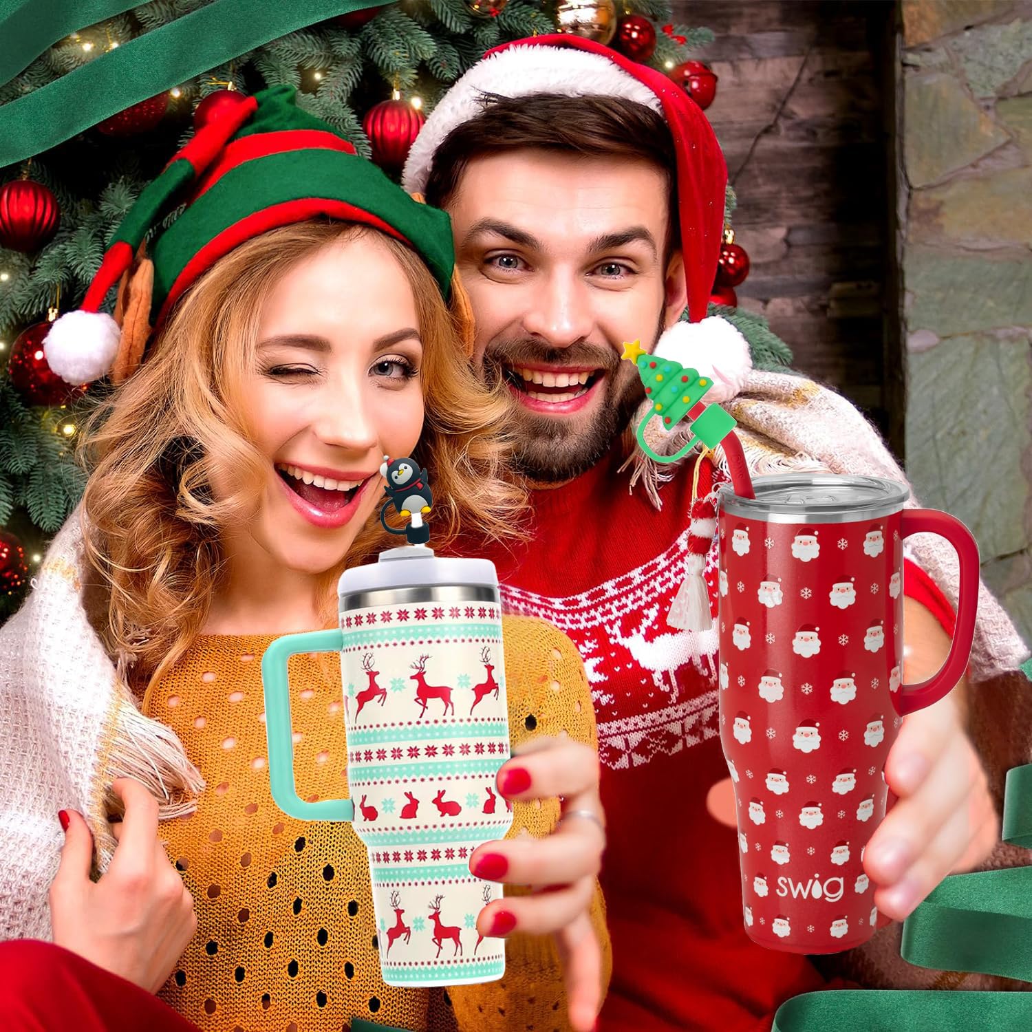 LBU Halloween Stanley Cup Lid Accessories For 40 Oz Tumbler Including 1Pcs Silicone Straw Cover Cap Topper 1Pcs Bling Stanley Lid Topper, Stanley Lid Charms For H2.0 Tumbler Accesorios