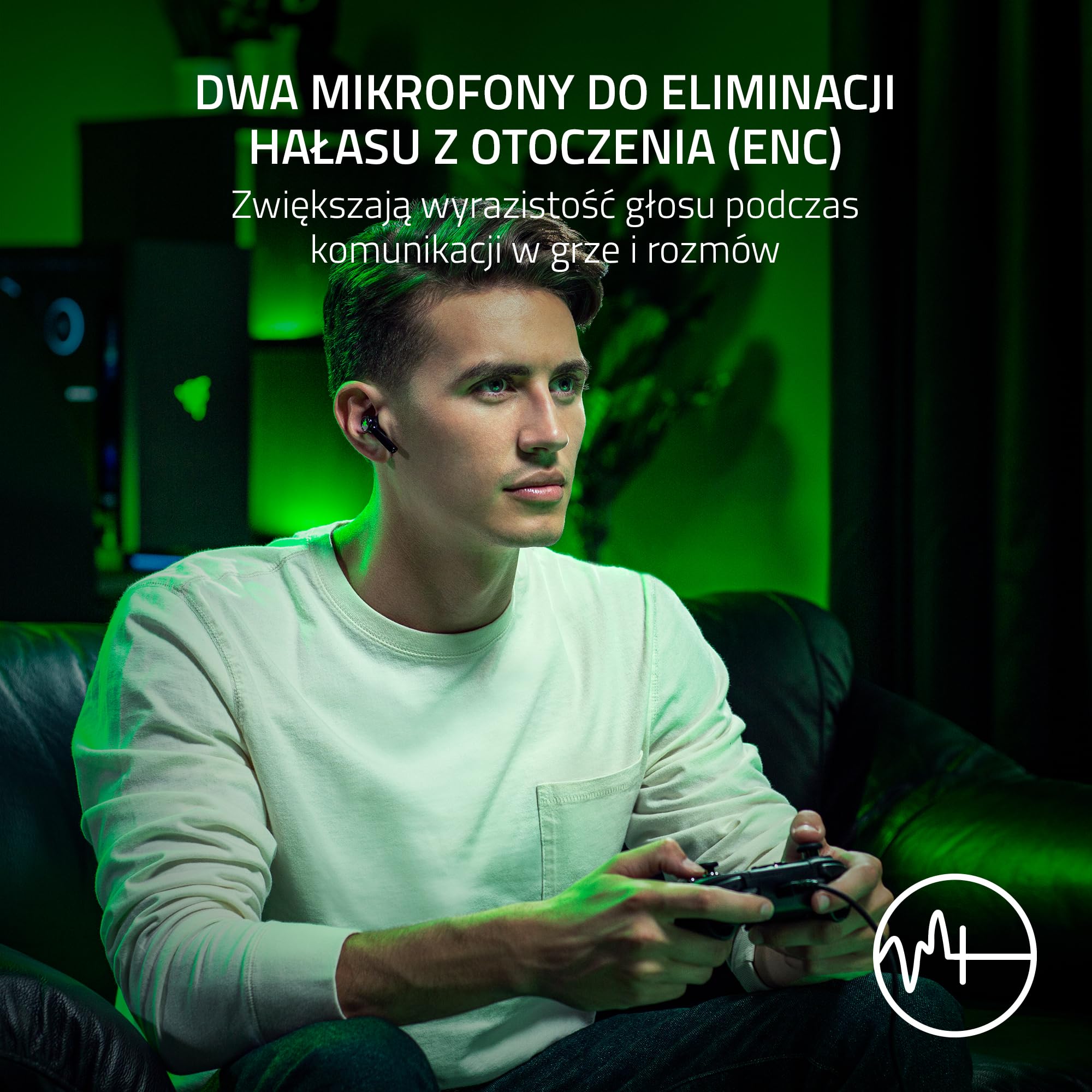 Razer Hammerhead HyperSpeed - bezprzewodowe słuchawki do gier na Xbox (bezprzewodowe HyperSpeed, aktywna redukcja szumów, Bluetooth 5.2, do 30 godzin baterii).
