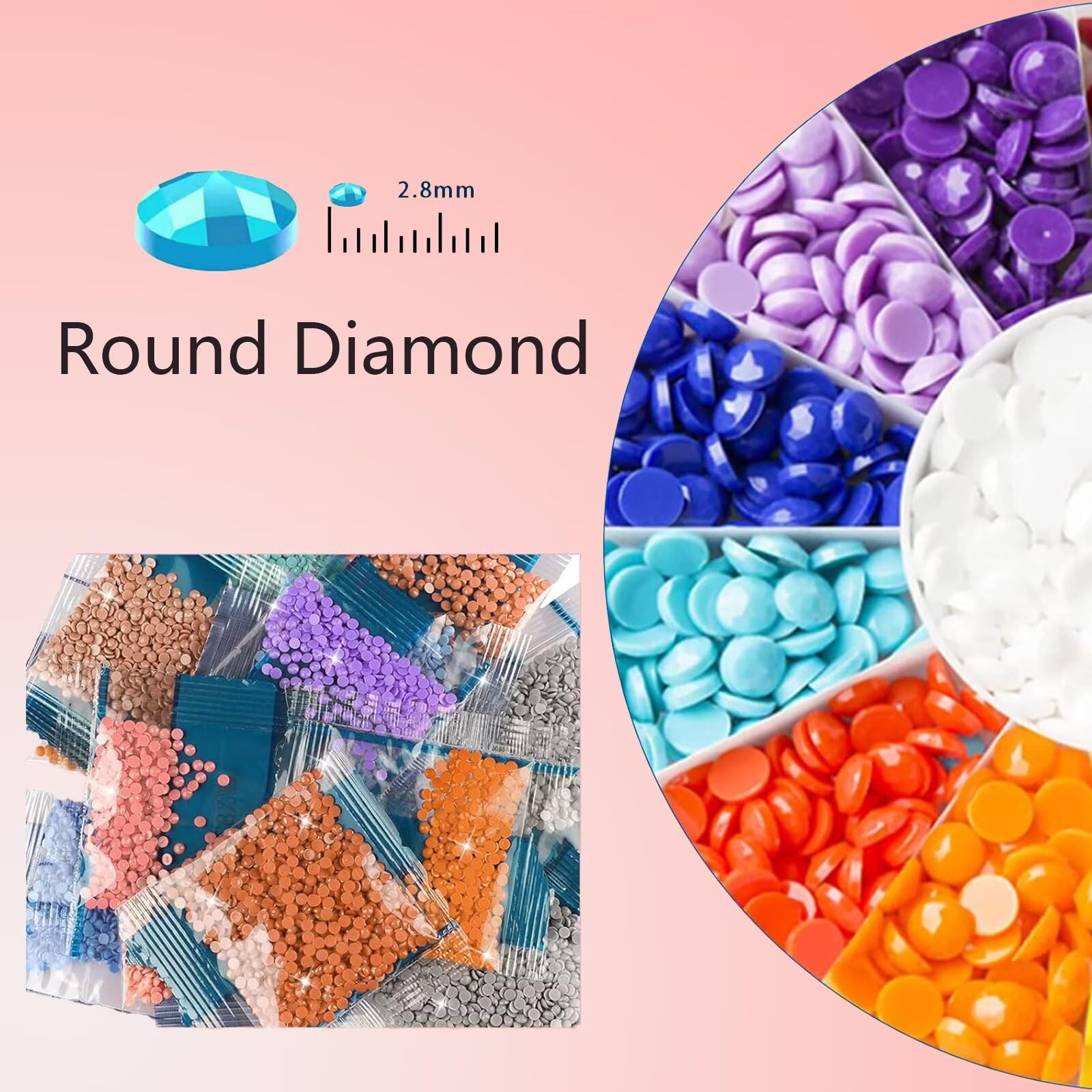 Bloem Diamond Painting volwassenen, 5D vaas borduurwerk
