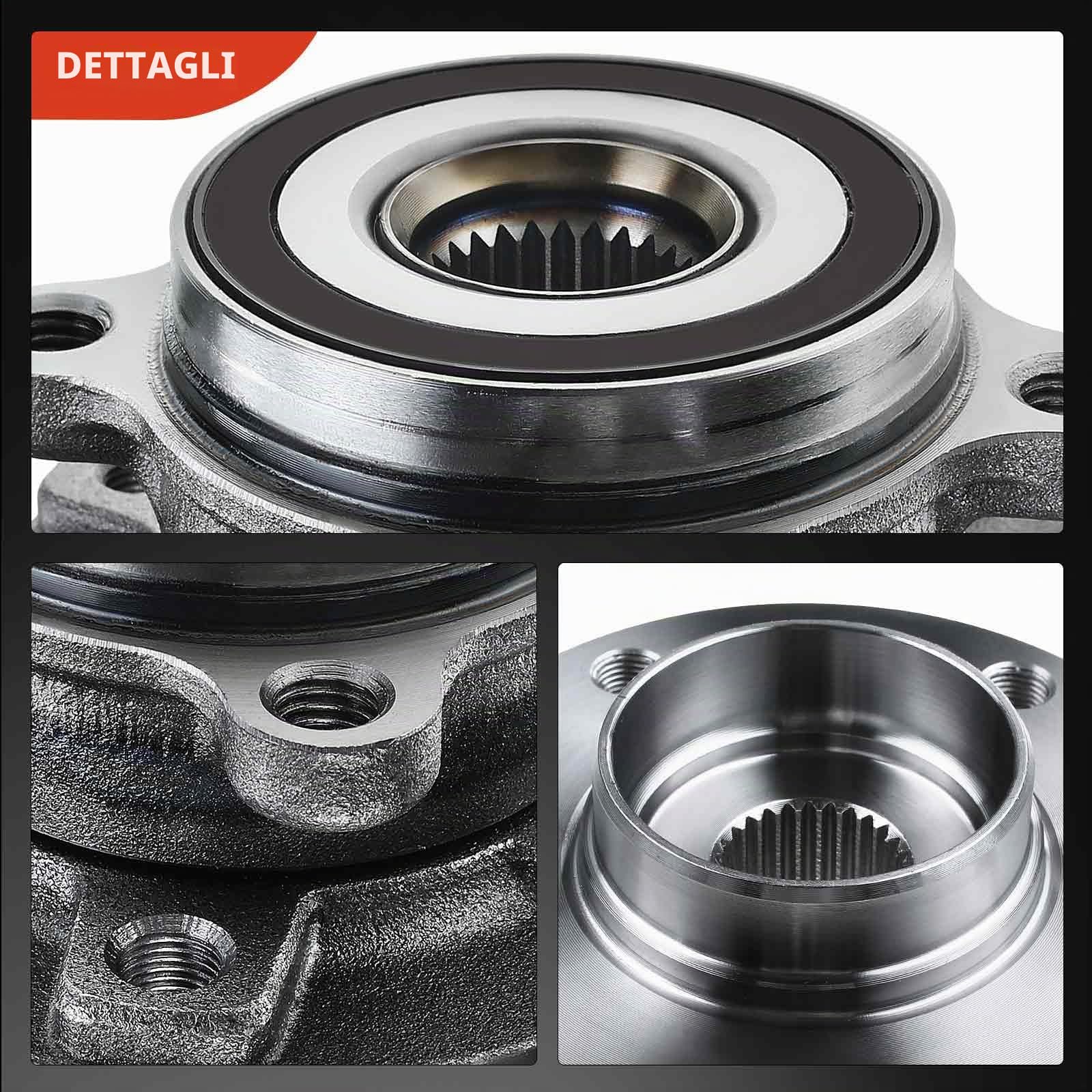 Frankberg Kit cuscinetti ruota anteriore con anello magnetico ABS flangia | 68246620AA, davanti Con anello magnetico Sensore di velocità ABS Sensore di velocità ABS Ruota flangiata ⌀135