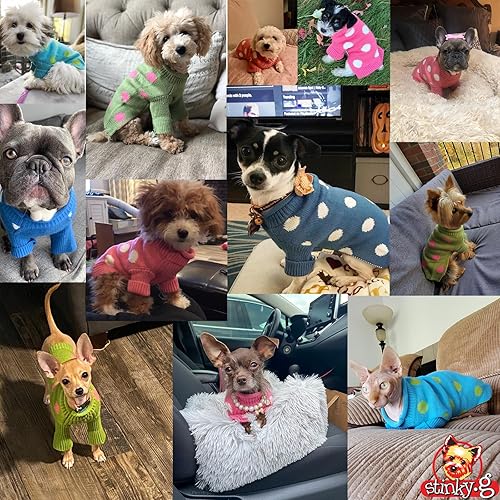 Miniatura 6 de Stinky G Suéter de lunares para perro con cuello enrollado varios colores