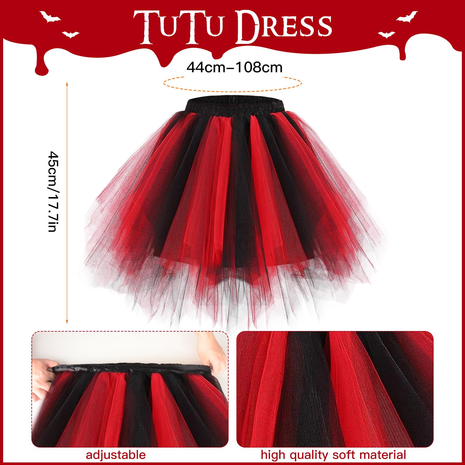 Costume Angelo Halloween Costume Donna con Ali Rosse Corna Forcone Diavolo Guanti Calze a Rete e Gonna Tutù, Ali Angelo Rosse Costume Diavolo per Adulto Bambino Feste di Halloween Carnevale