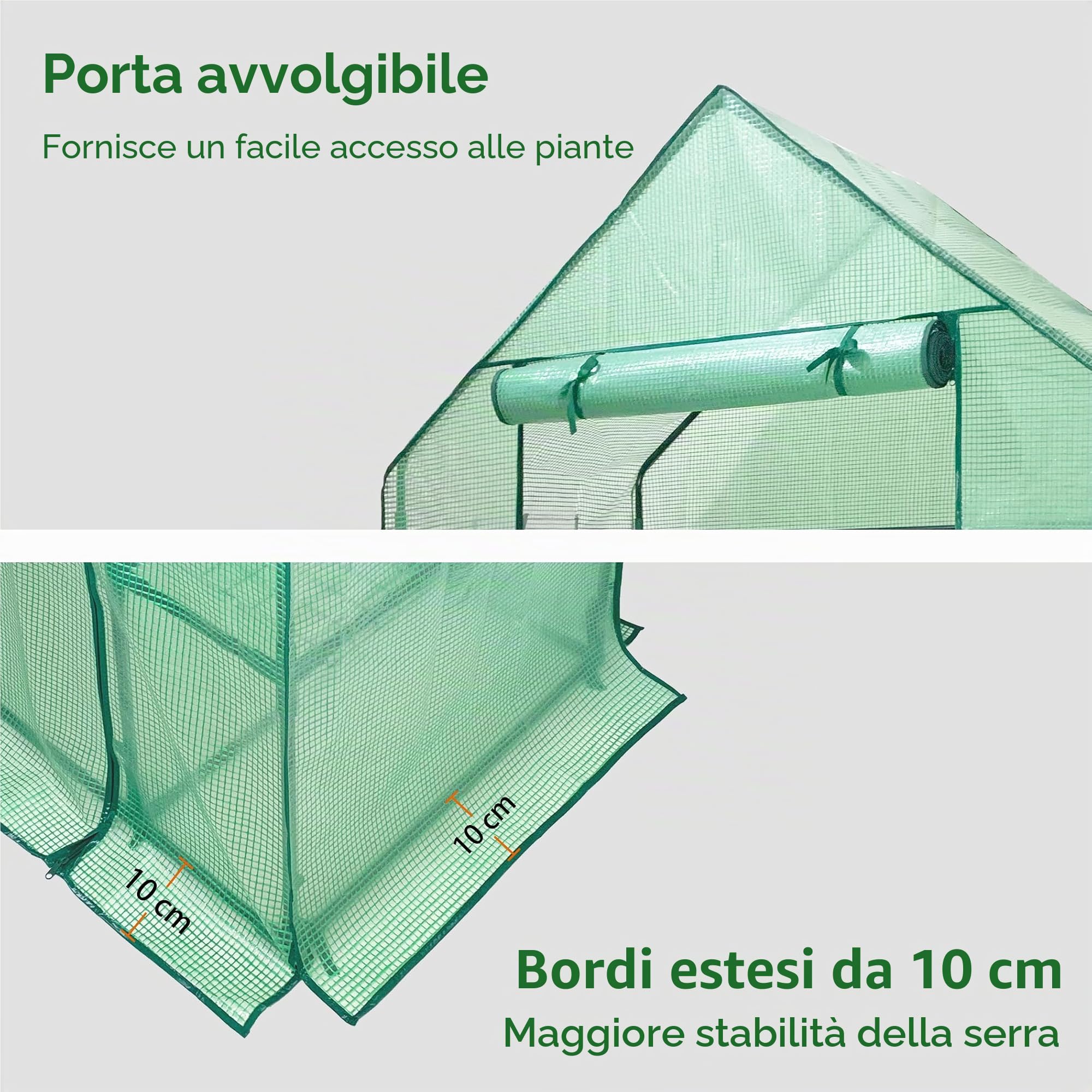 heyfurni Copertura di ricambio per serra in polietilene, copertura rinforzata a 3 livelli, 195 cm x 143 cm x 73 cm (altezza x larghezza x profondità), resistente copertura in polietilene inclusa