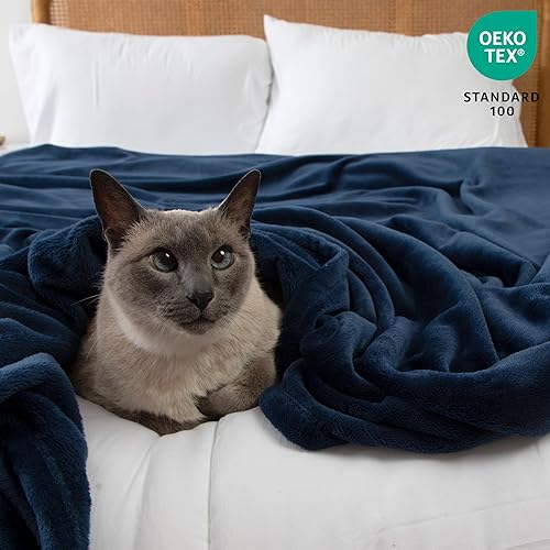 Miniatura 6 de Casual Living 32590 Manta de felpa de forro polar tamaño matrimonialqueen, colección premium de lujo para hogar y hotel, acogedora manta ultra