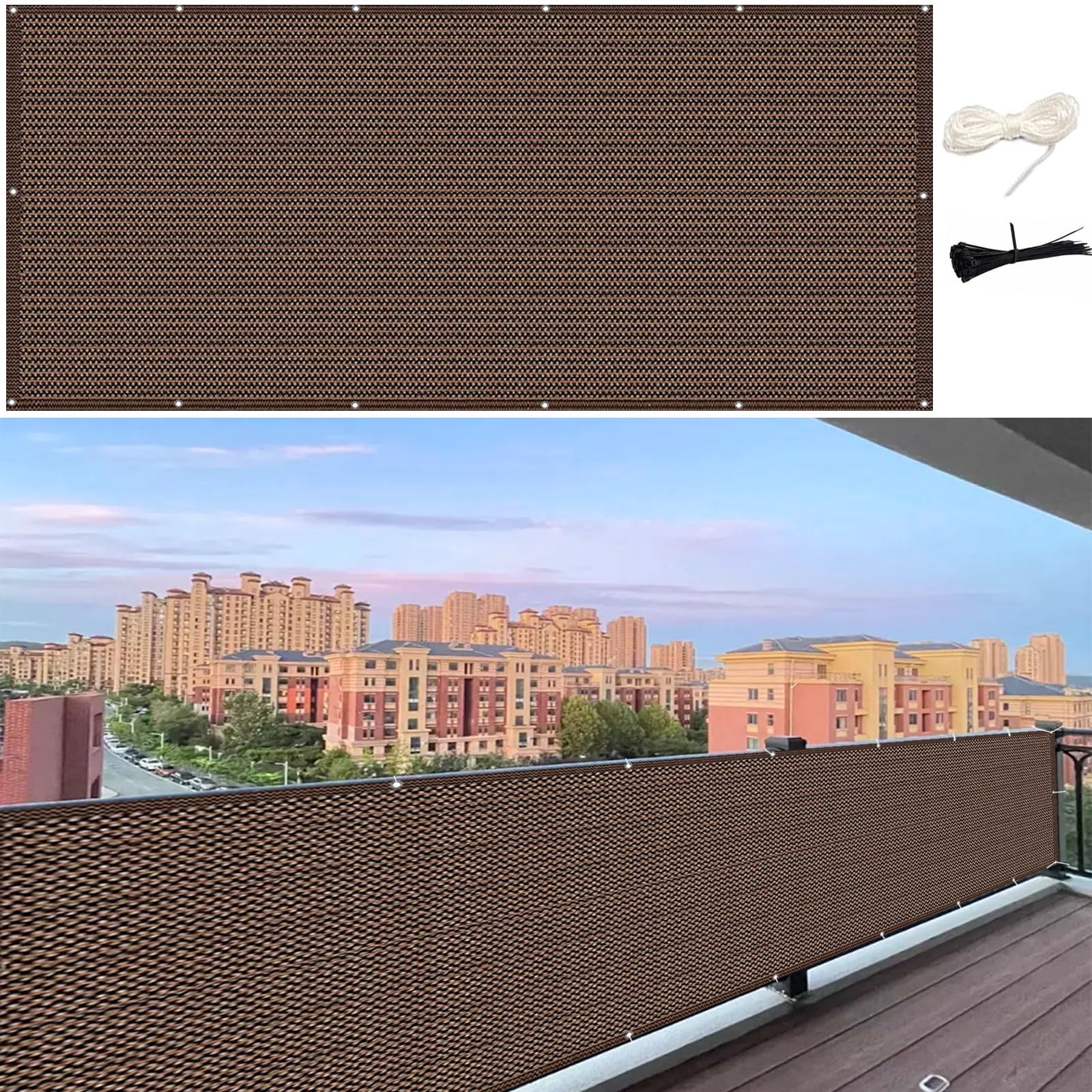 Brise vue balcon résistant aux déchirures filet d'ombrage