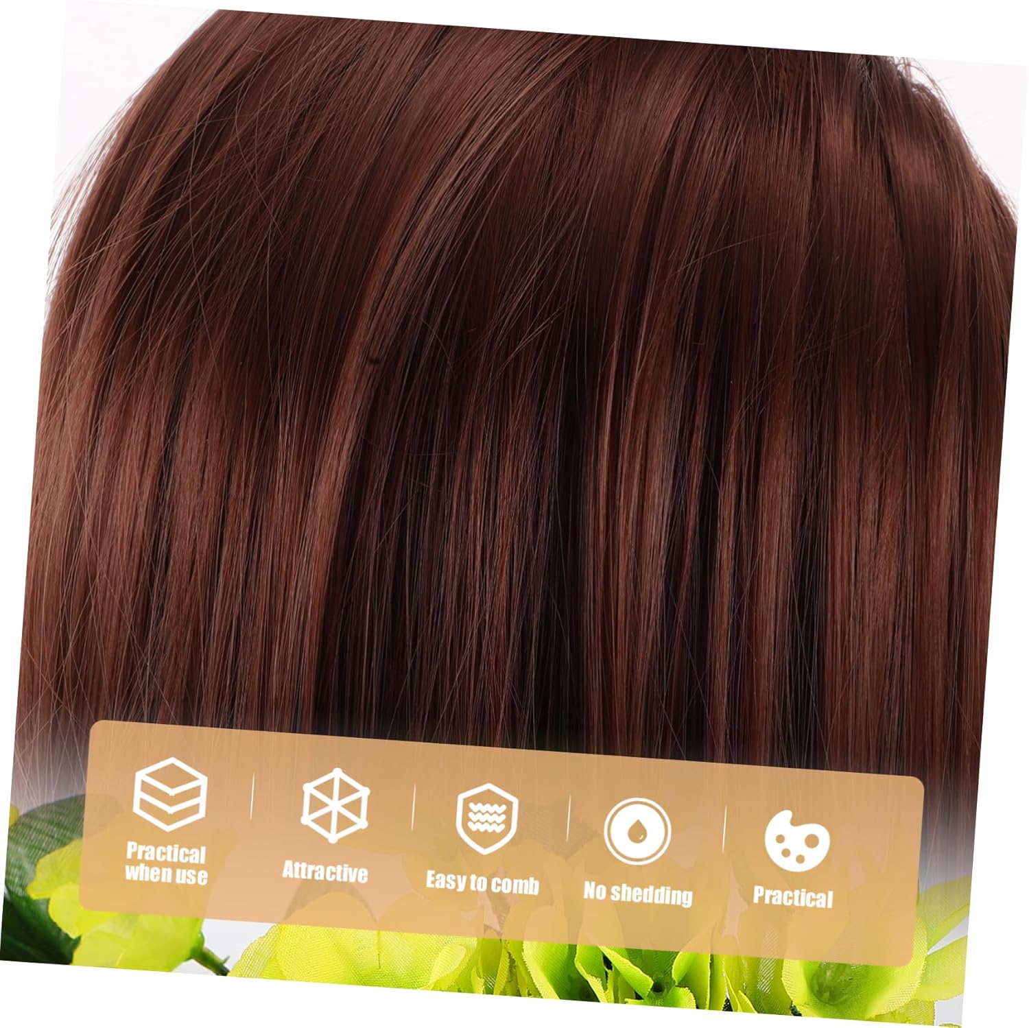 Hairdressing Mannequin with Wig for Styling Practice Realistic Human Hair Practice for Cosmetology Braiding and Updos Training Tool for Hairdressers and Stylists