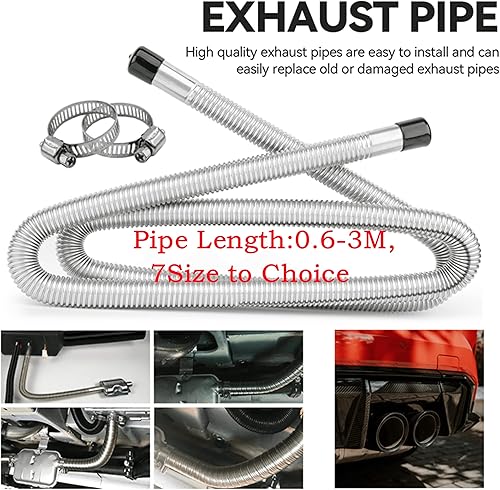 Miniatura 2 de NRC&XRC 1 paquete de calentador de tubo de escape de aire, calentador de tubería de estacionamiento, tubo de escape, manguera de ventilación de gas