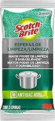 Scotch-Brite, 3M, Esponja Esferas de Limpeza, Verde - 3 unidades