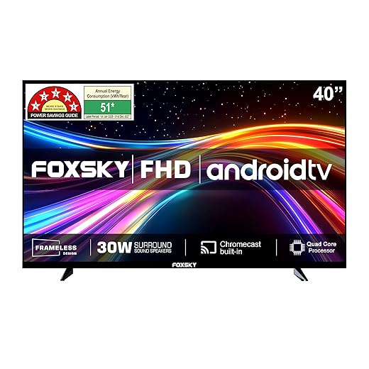 Foxsky 101.6 cm (40 inches) Full HD Smart LED TV 40FSFHS (Black)
