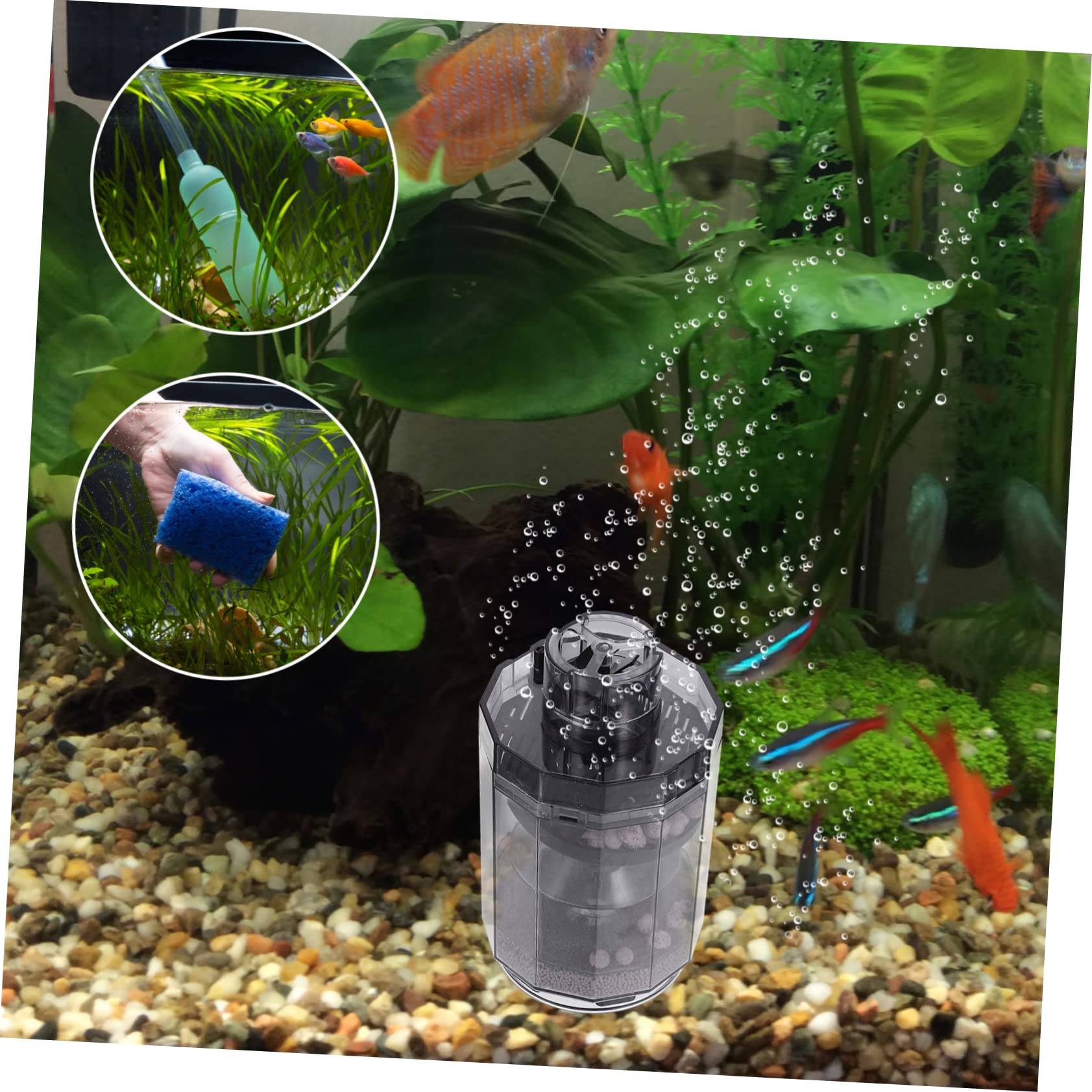 2stücke Aquarium Sandreiniger Und Wasserwechselmaschine Tragbarer Mulmsauger Für Fisch Und Aquarienpflege Effiziente Und Wasserwechsel Einfach Zu Bedienen