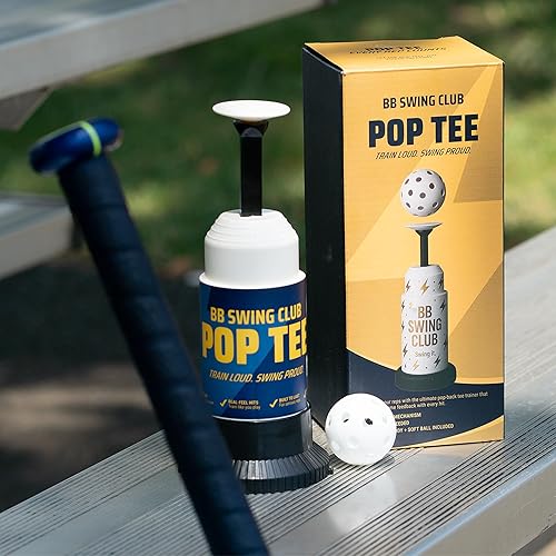 Miniatura 4 de BB Swing Club Pop-Up Tee  Ultimate Baseball Hitting Trainer para columpios perfectos  Camiseta de bateo ajustable para niños y adultos  Herramienta