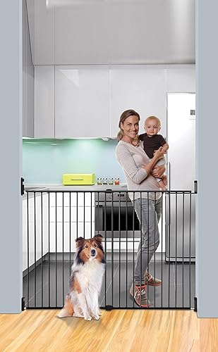 Miniatura 5 de DreambabyBroadway Extra ancho y de alto puerta de ampliable con seguimiento tecnología., Negro