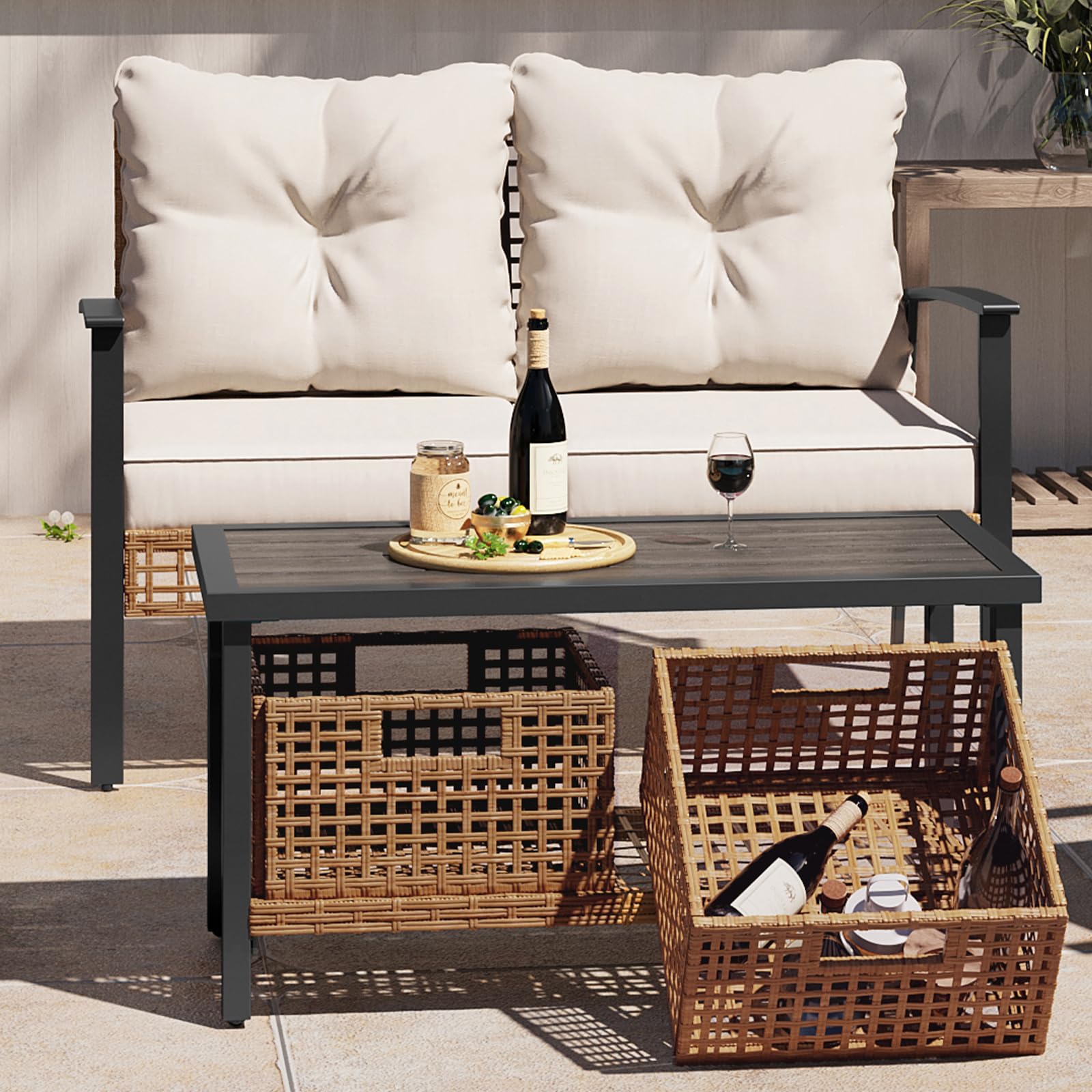 LAUSAINT Loveseat + Table Set