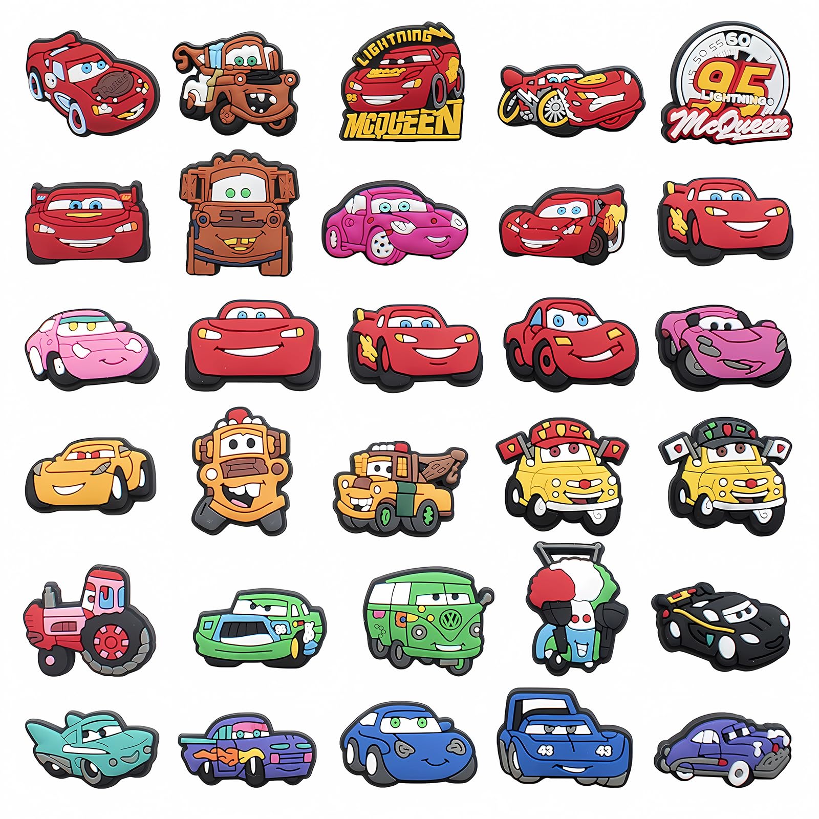 PANYI 30 Pines Croc de Zapatos para Automóviles Adornos de Dibujos Animados