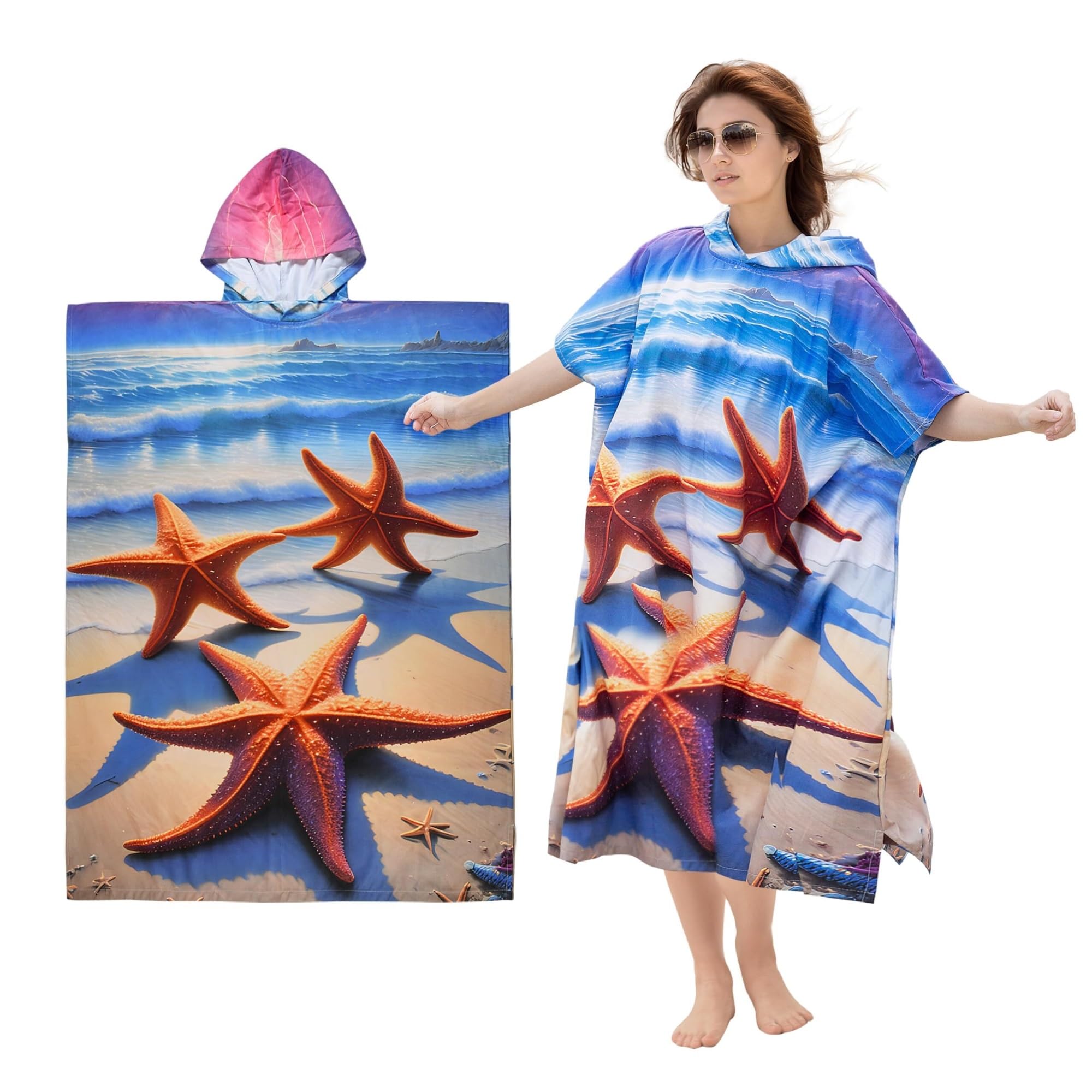Poncho surf à capuche pour éviter le froid et se changer à l'abri des regards