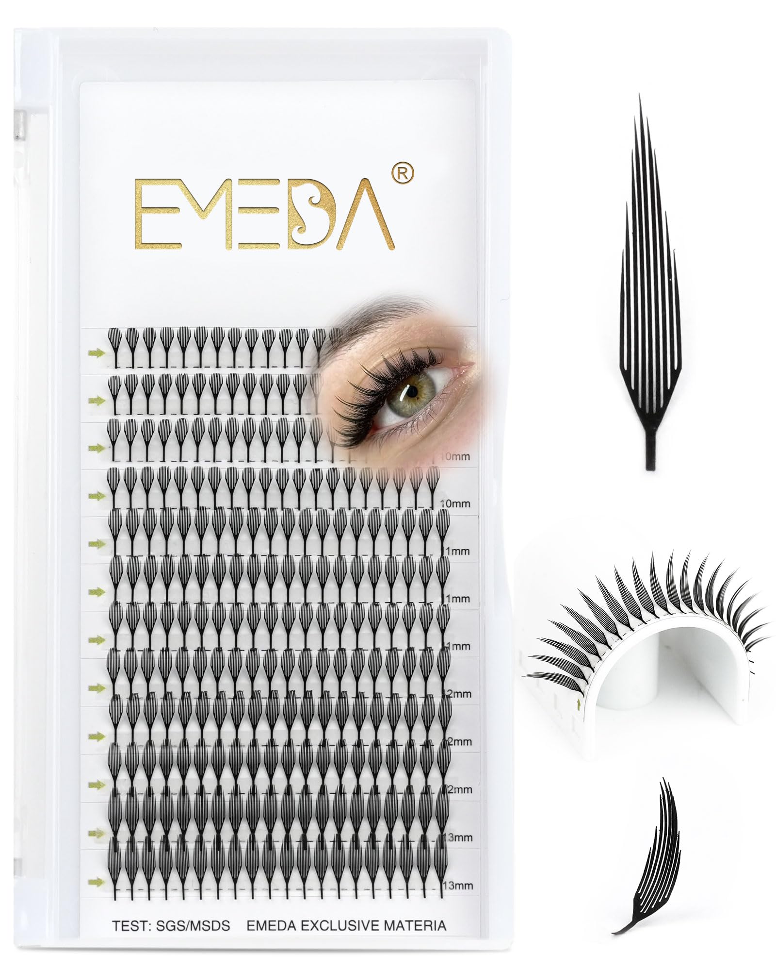 Spire Anime Spike Lash Extension - Premade Lashes Fans Manga Style Eyelash Extensions Comic Pre-made Eye Lash Fans
