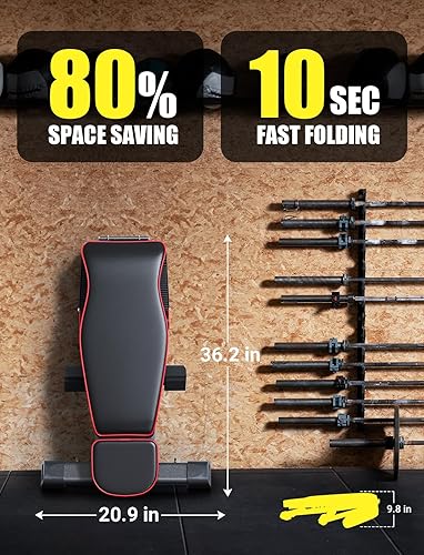 Miniatura 6 de YOLEO MAX Banco de peso, banco de pesas ajustable de 880 libras para prensa de banco, banco de pesas plegable con barra de prensa de bancocabeza