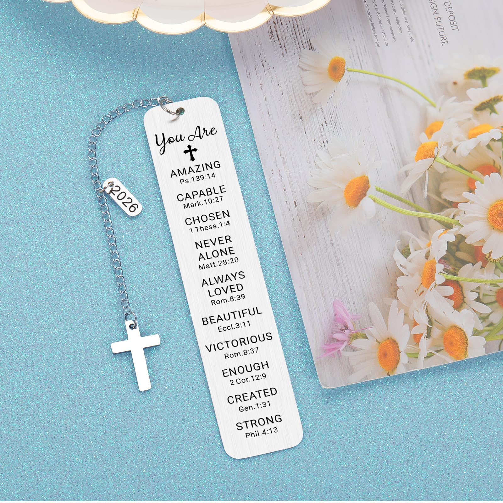 Baptism Gifts for Teen Girls Teenage First Communion Gifts for Girls Teens Boys Religious Christian Confirmation Gifts Bookmark for Women Girls Graduation Birthday Gifts Stocking Stuffers for Teen Boy