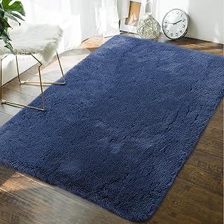 Andecor - Alfombra suave y mullida de 4 x 5.9 pies para la decoración del hogar, para el suelo, dormitorio, sala de estar,...
