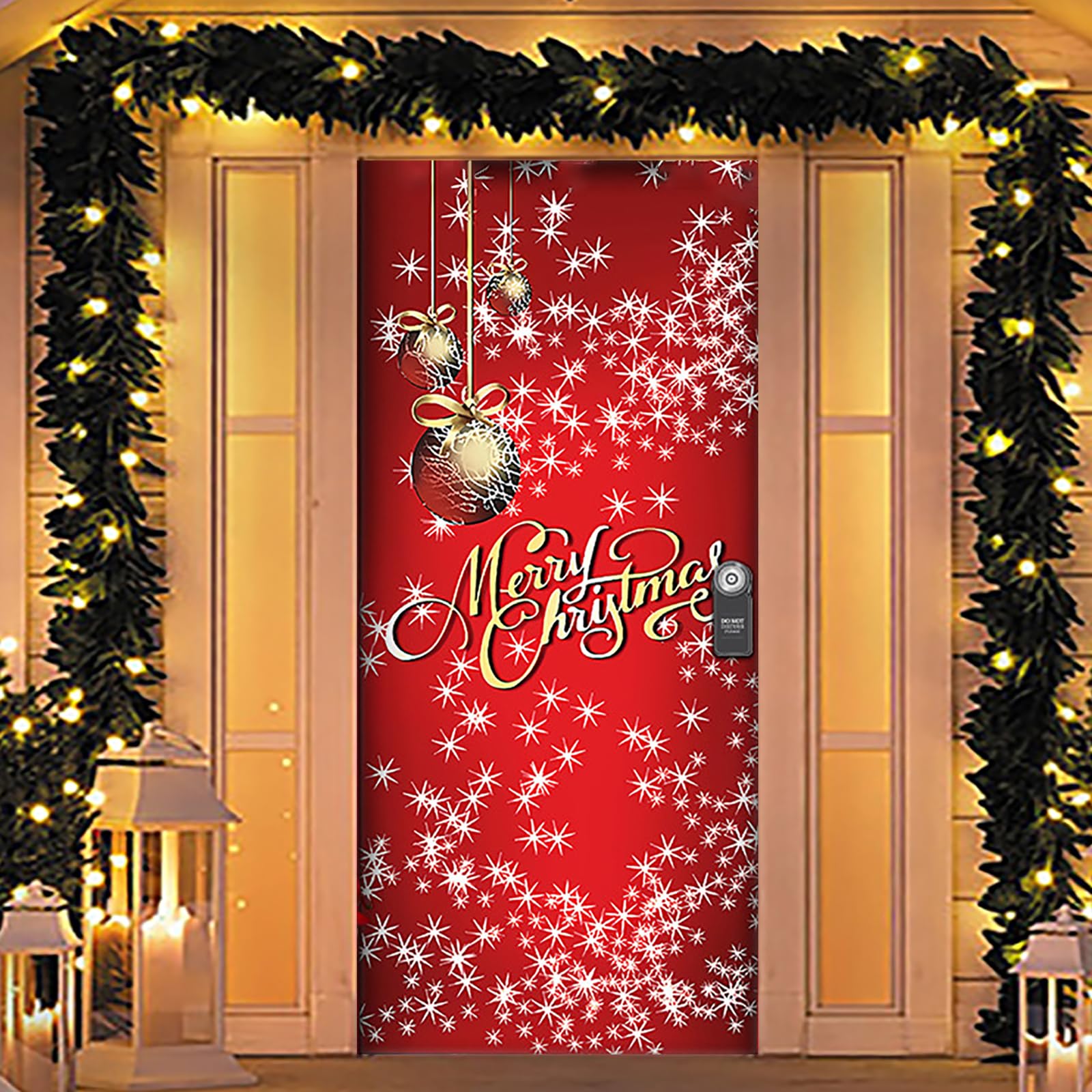 Couverture De Porte De Vacances, Couverture De Porte De Noël | Couverture De Porte Du Père Noël De Noël - Bannière De Fond De Noël, Couverture De