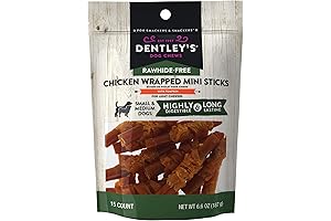 Dentley's Chicken Wrapped Rawhide-Free Mini Sticks with Pumpkin for Light Chewers