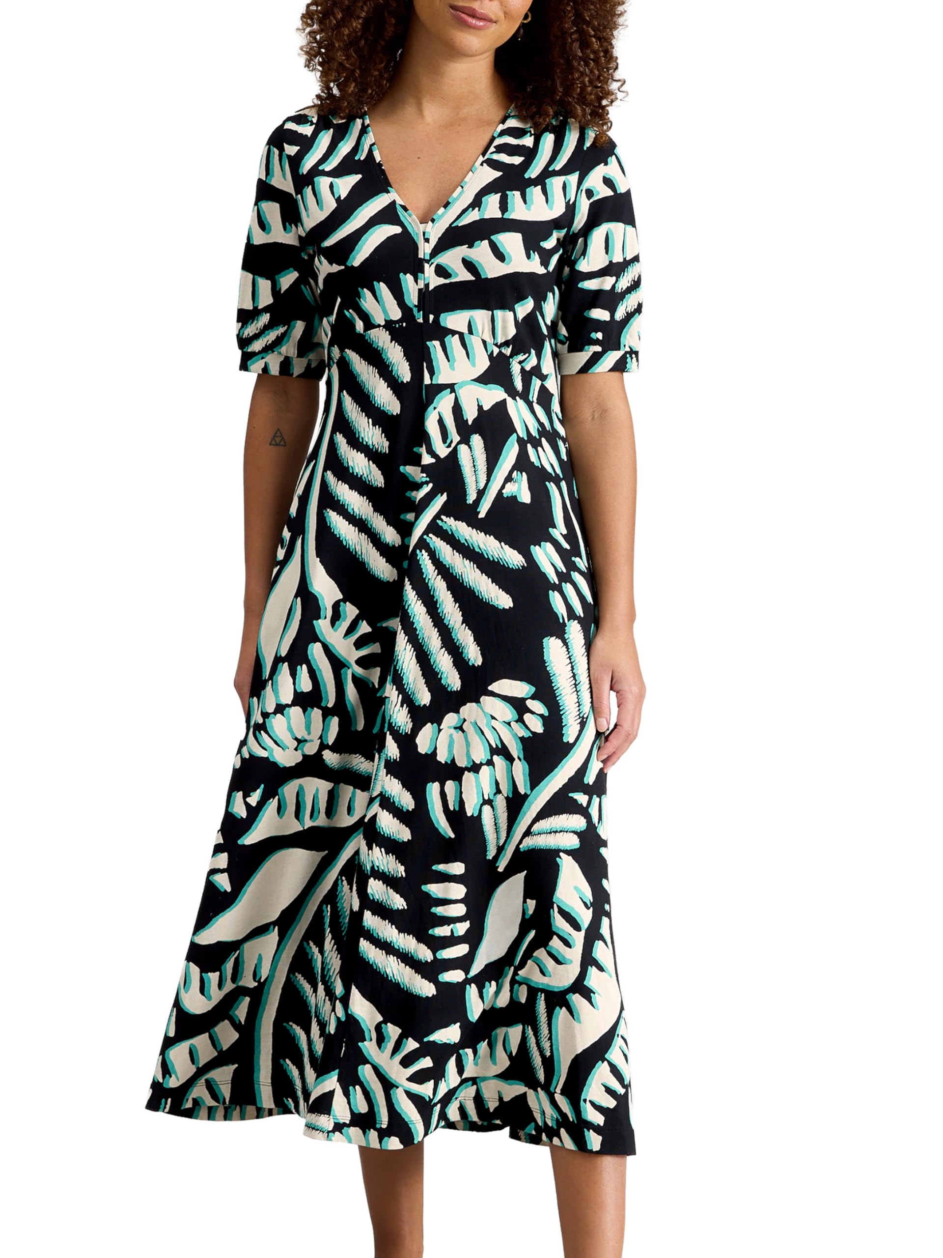 White Stuff Women's Megan Dress (Pack of 1), Blk Mlt, 12