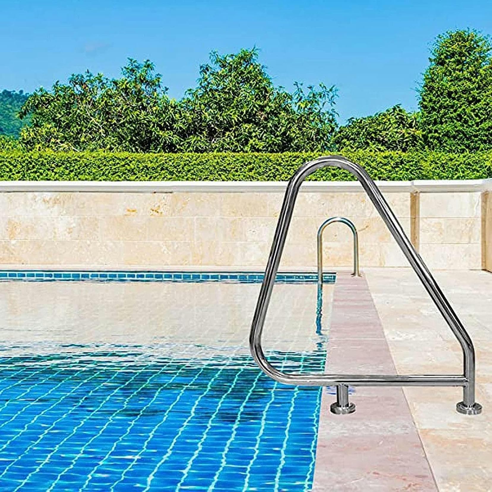 Mains courantes de piscine en acier inoxydable rampe de sécurité pour toboggans