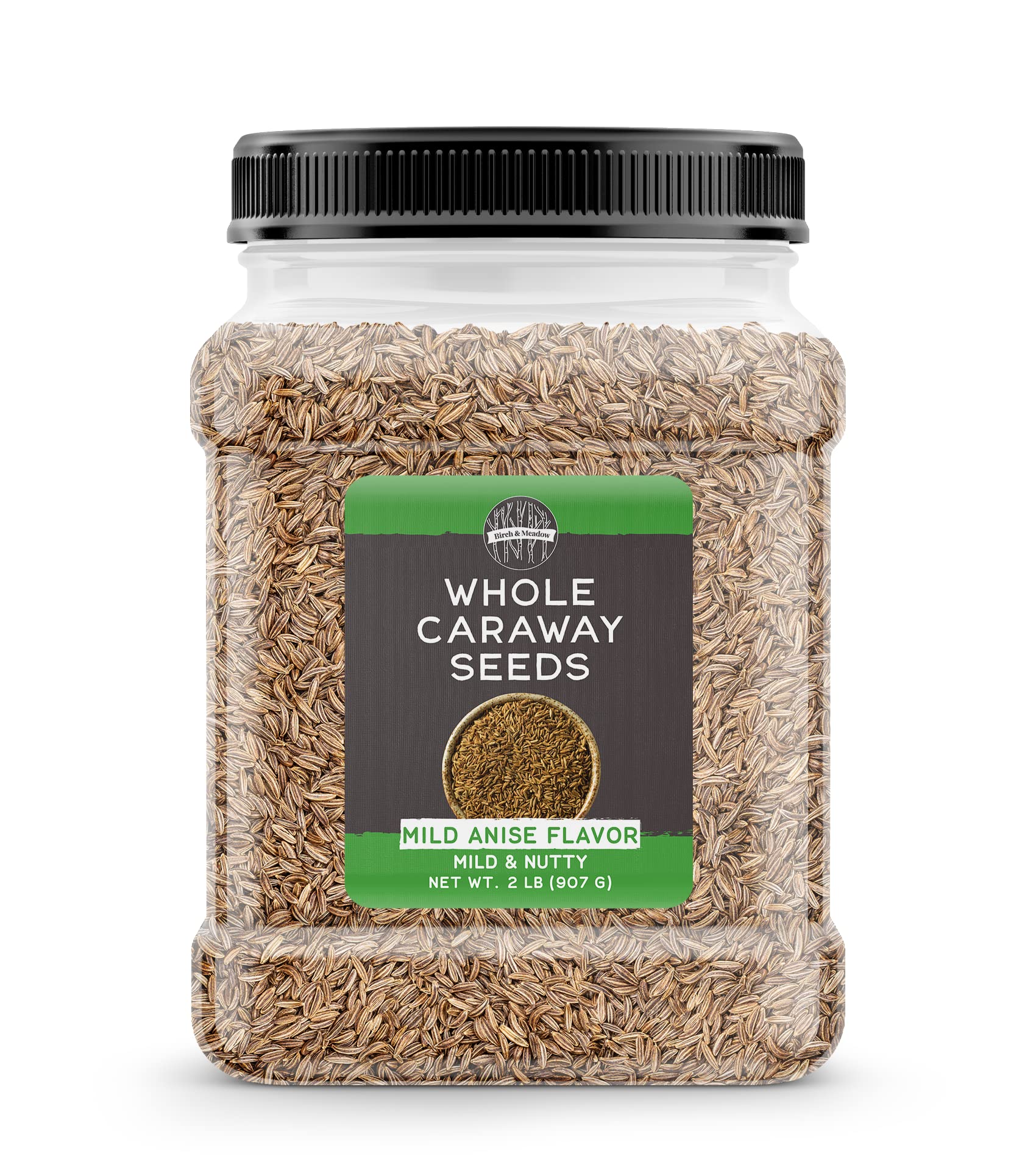 Birch & Meadow 2 lb of Whole Caraway Seeds, Meridian Fennel, Mild Anise Flavor