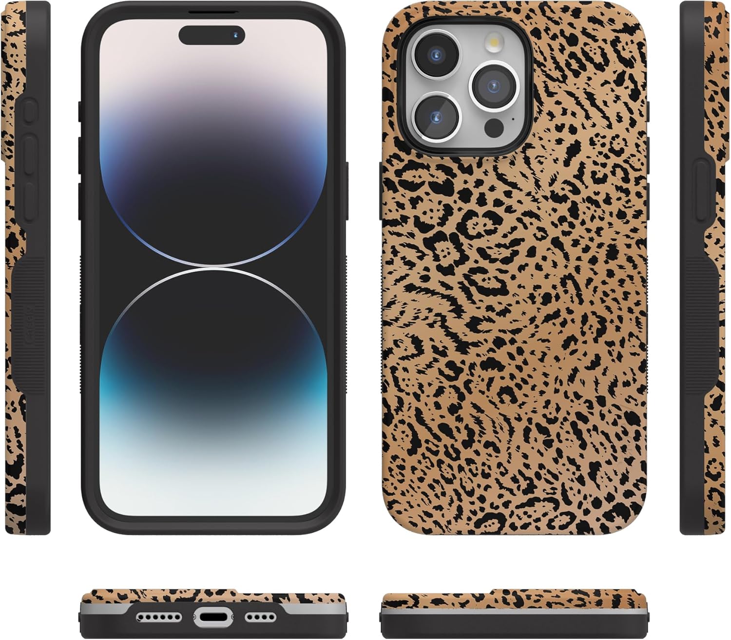 Casely iPhone 15 Pro Case | Born to Be Wild | Jaguar Print | Bold Protective Design | Compatible with MagSafe