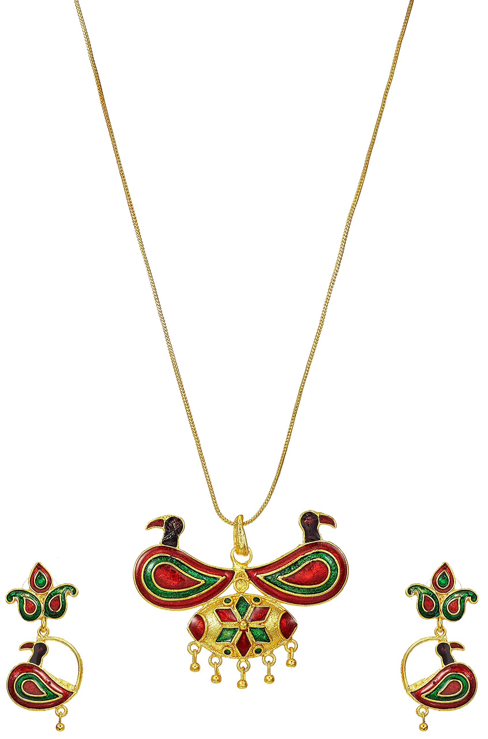 Sukkhi Womens Shostopper Peacock Gold Plated Meenakari Pendant Set (Sj4035Psn350Sk), Multicolor, Free Size (B09BNV6N63) Amazon Price History, Amazon Price Tracker