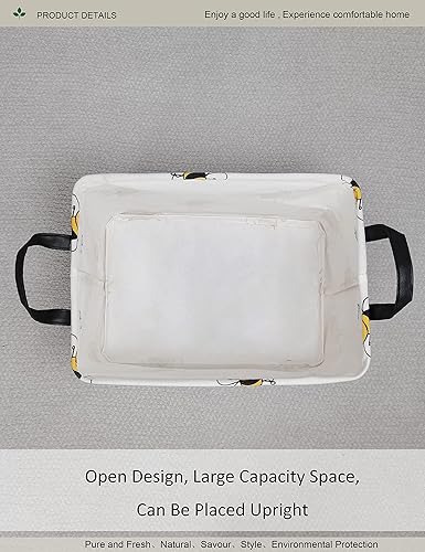 Miniatura 4 de Cesta de lavandería plegable rectangular, cesta de lona impermeable, cesta de regalo, adecuada para habitación de niños, oficina, ropa,