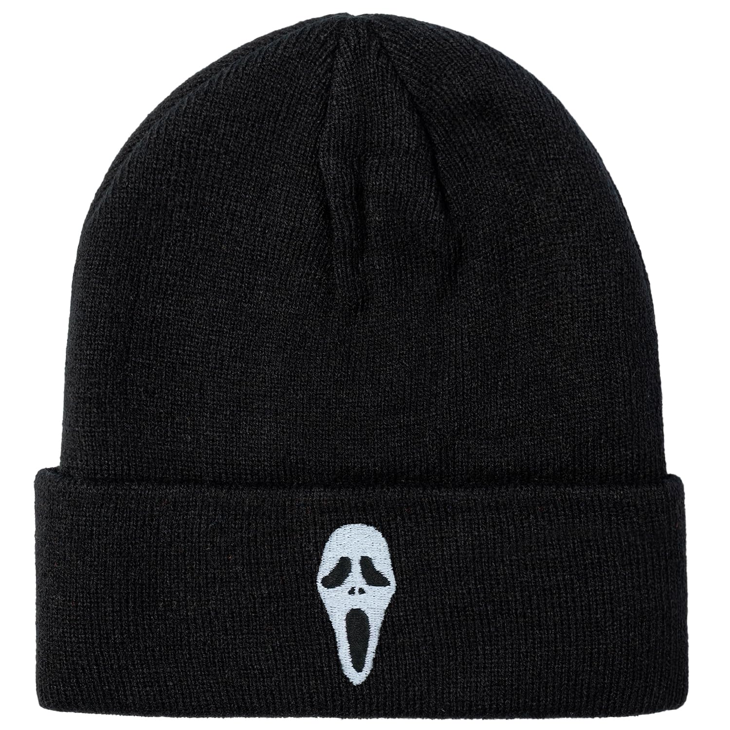 pbgtywd Cool Skull Beanies Embroidered Knit Hats Skullies Beanie Fall Winter Black Graphic Knit Hat Cap for Women Men