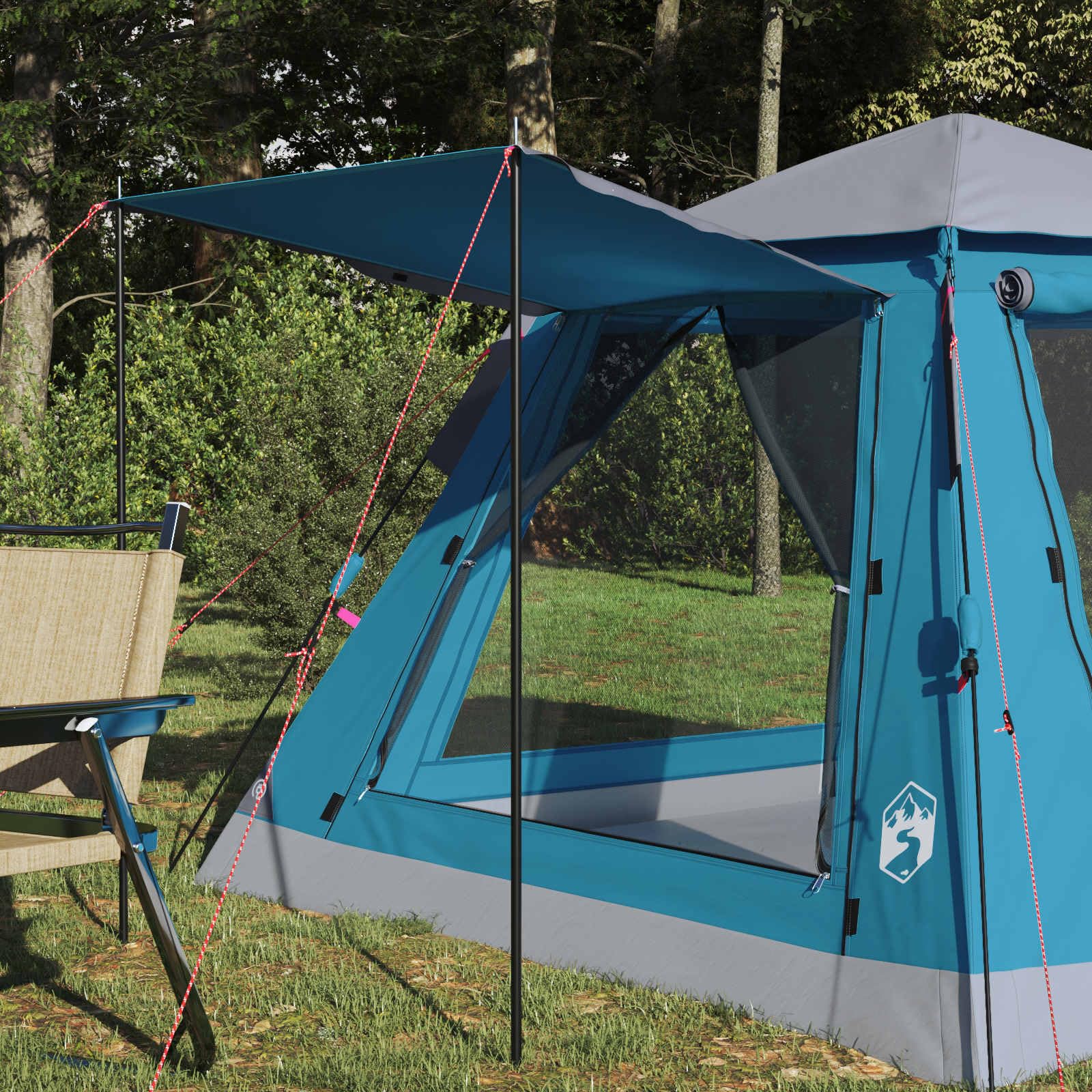Tienda instantánea impermeable para 3 personas, poliéster 185T