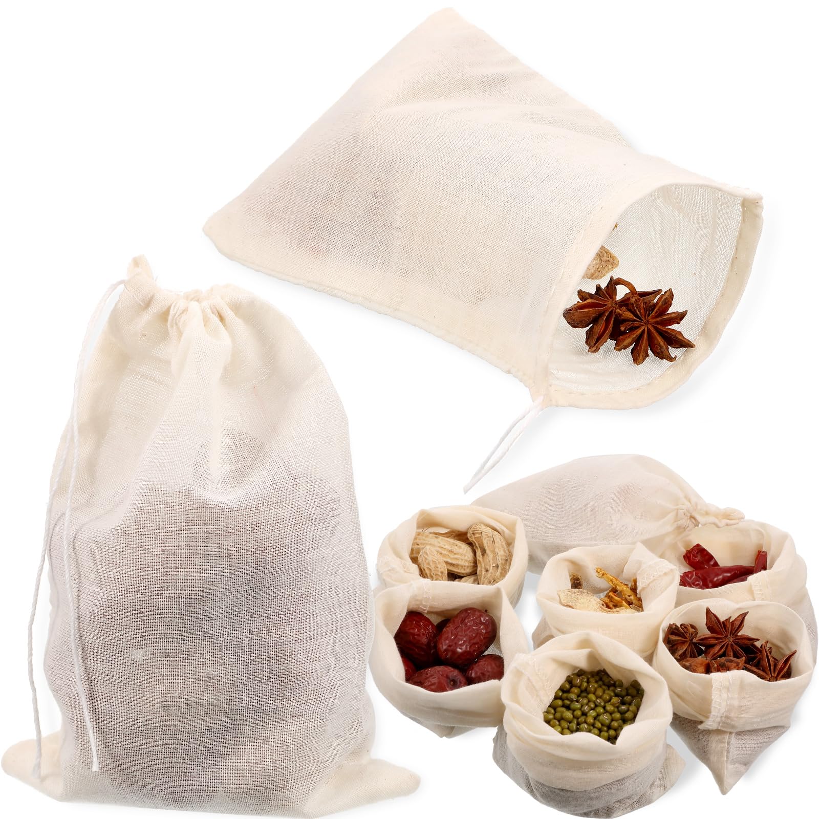 Boao 24 Pcs Spice Cooking Cheesecloth Bags For Straining Reusable