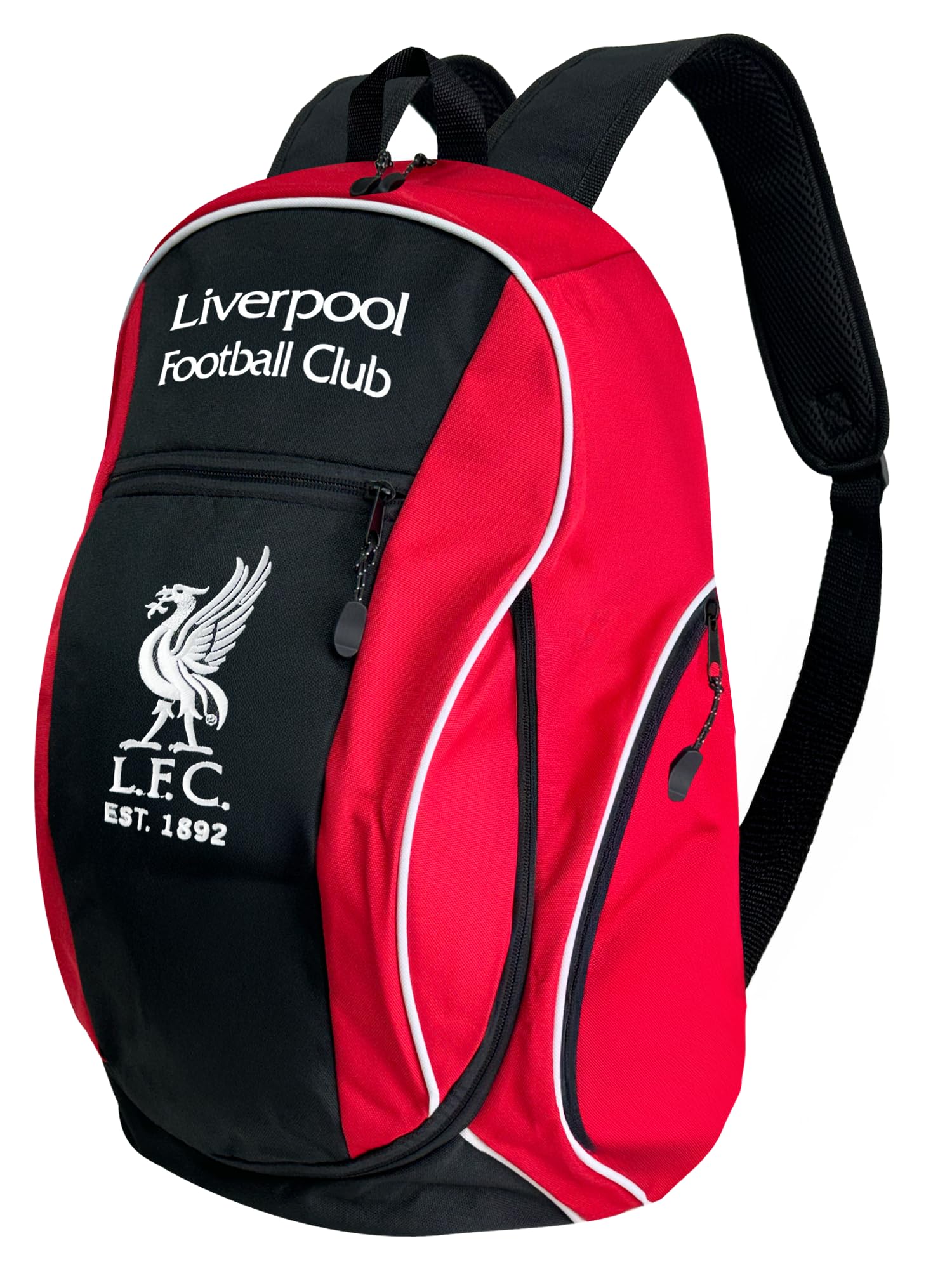 Icon Sports Liverpool Erwachsenen-Rucksack mit Fußballfach, rot/schwarz, Einheitsgröße, Icon Sports Ballrucksack