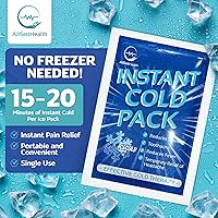 Vista 3 de Paquete de 25 paquetes de hielo frío instantáneo (6 x 4.5 pulgadas), bolsas de hielo instantáneas desechables para lesiones Bolsa de hielo
