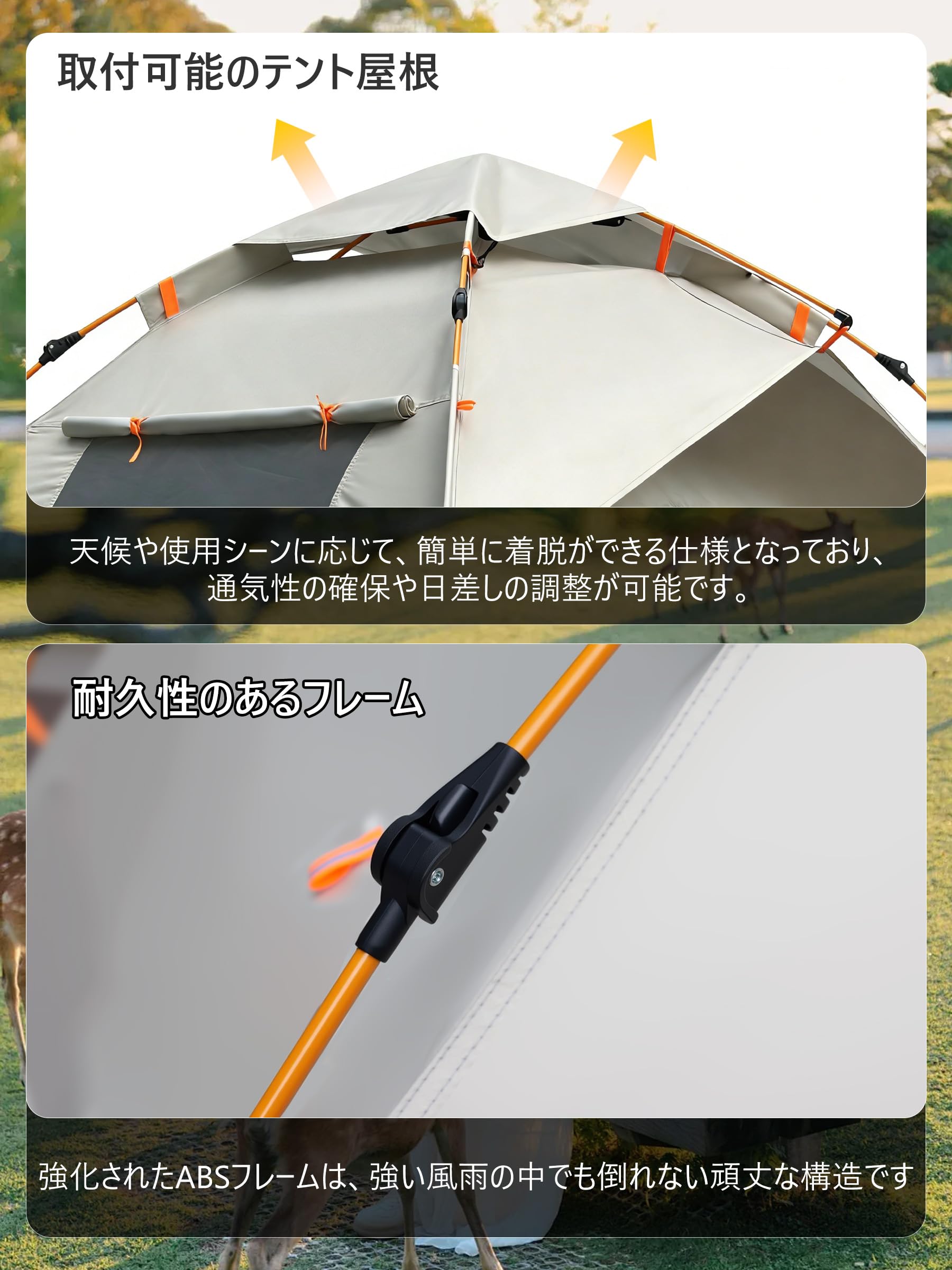 Amazon.co.jp: テント 3-4人用【2026春夏モデル】Galacthic ワンタッチ