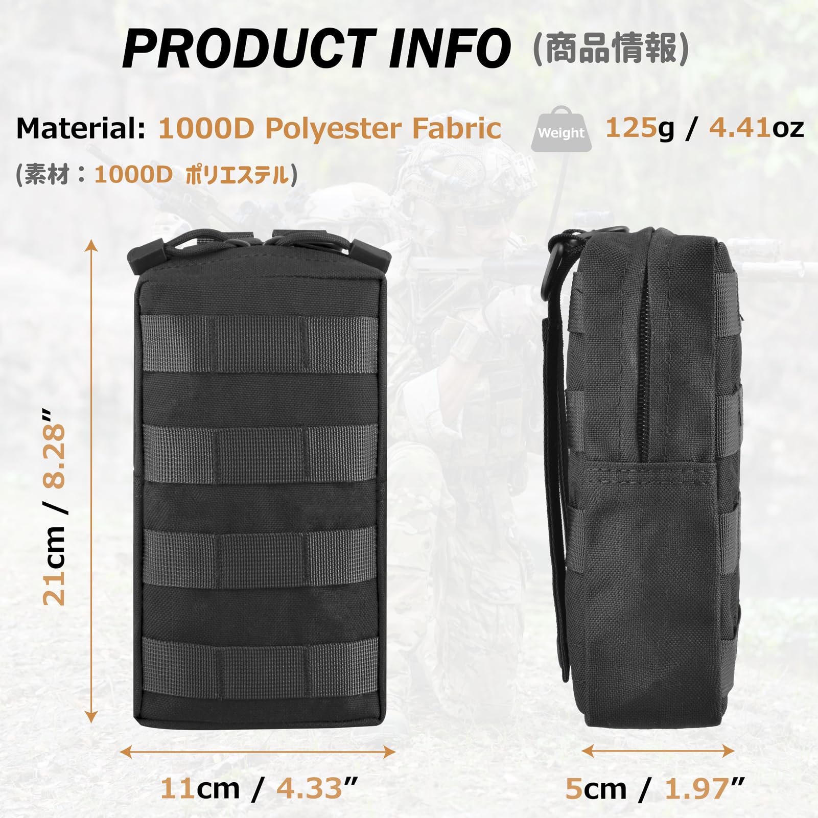Amazon.com : Azarxis Molle Pouches, Tactical Compact EDC Small