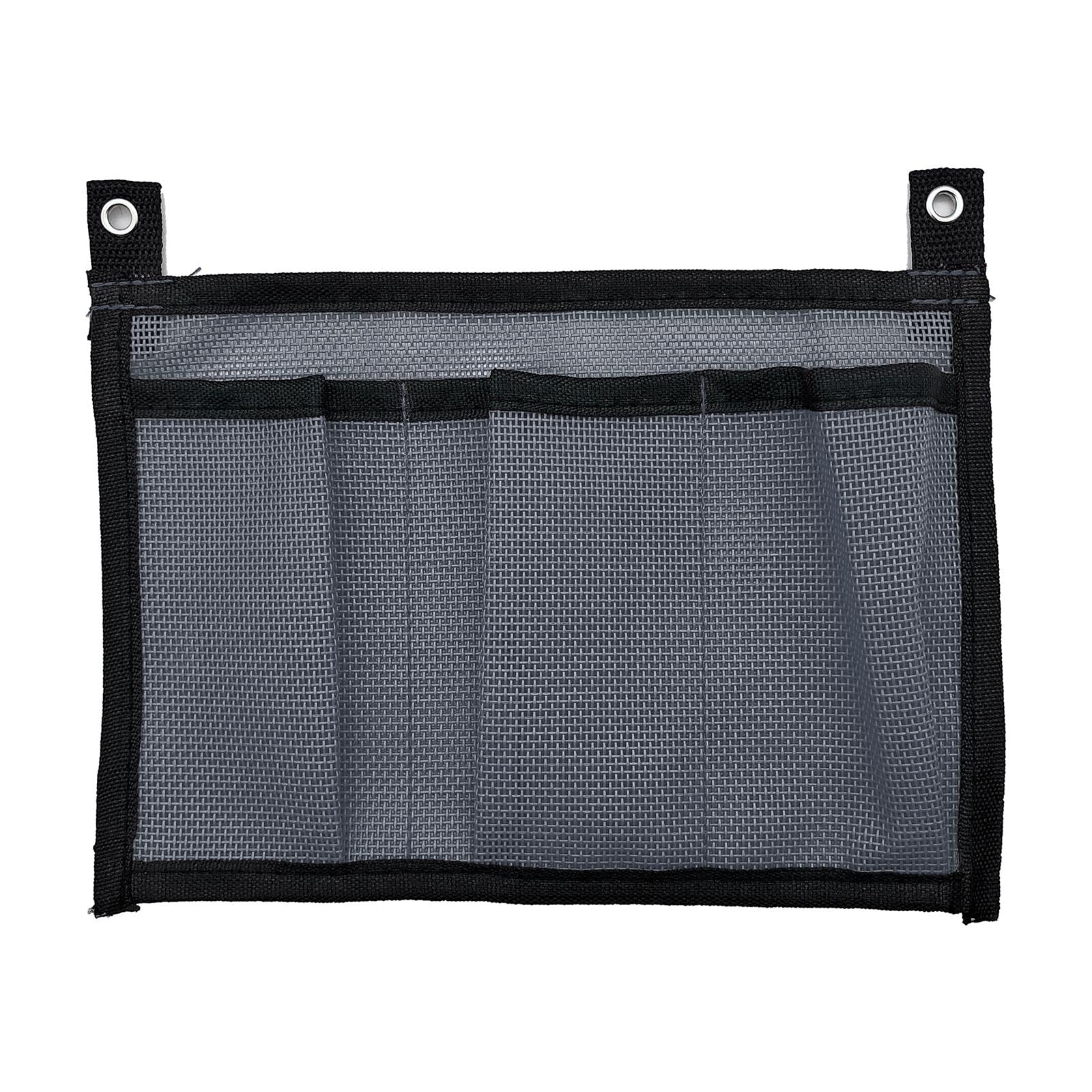 Almencla Kayak Canoe Storage Bag Marine 3Pocket Mesh Pouch Fishing Boat Tackle Box Small Items Organizer Tool Gear Holder Portable Hiking Supplies, Gray