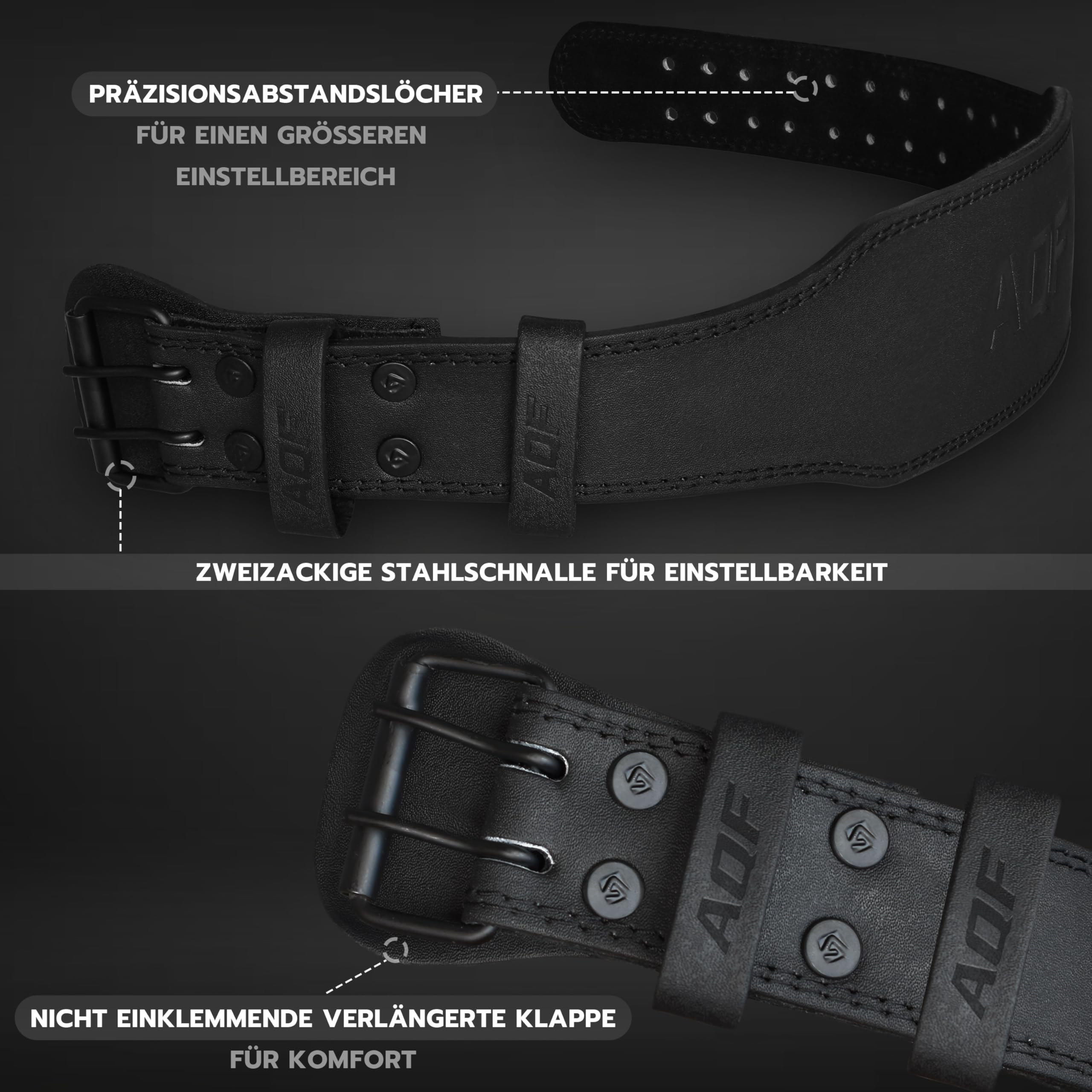 AQF Gewichthebergürtel - 4" 6" Breit Leder Lendenwirbelstütze Gepolsterte Lifting Belt, Gym Belt Mit Stahlrollenschnalle, Sportgürtel Für Bodubuilding & Fitness