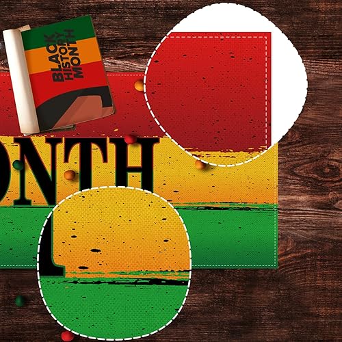 Miniatura 5 de Nepnuser Camino de mesa del mes de la historia negra, festival de herencia afroamericana, decoración de fiesta, decoración del hogar, cocina,